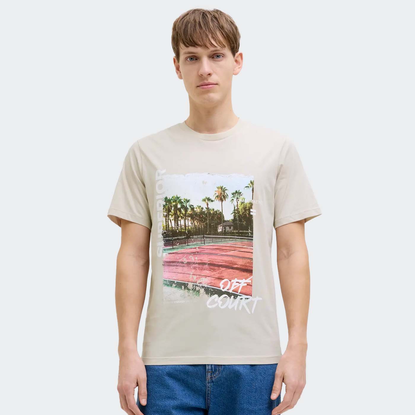 T-shirt JREBLARRY Jack&Jones Rebel Moonbeam 0