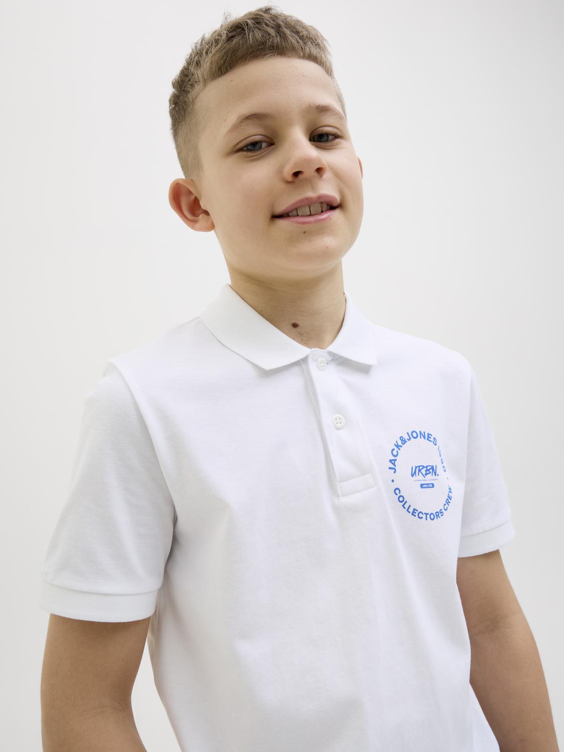 Pólo JJSIMON Jack&Jones Júnior White 1