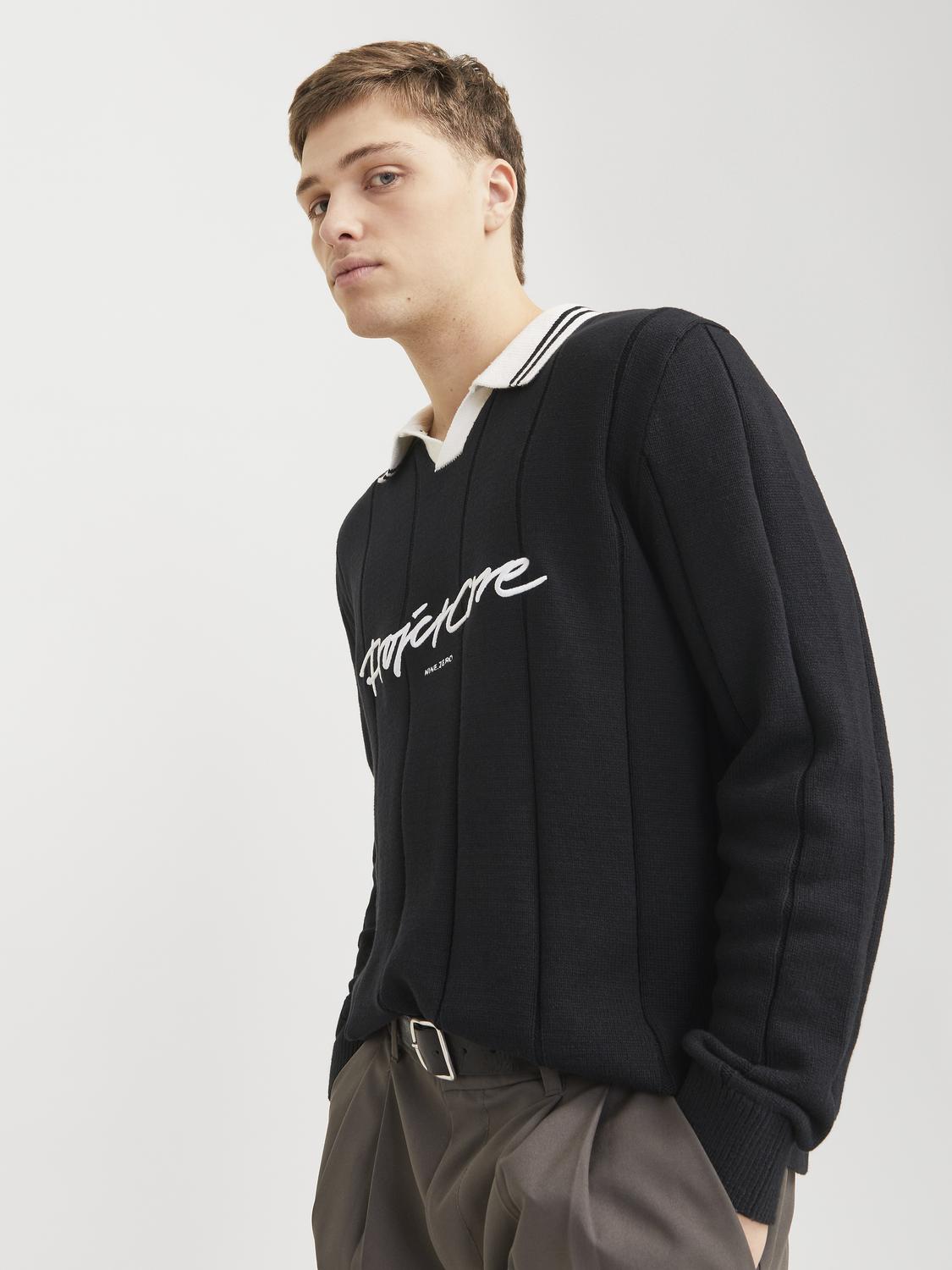 Pólo JCOWINTER Jack&Jones Black 1