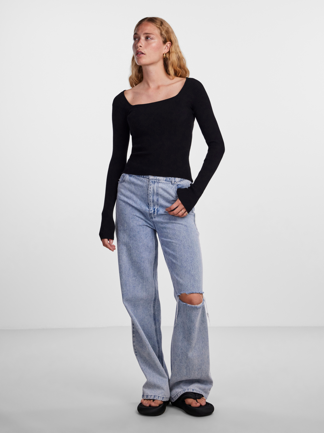 Camisola PCKALU Pieces Black 3