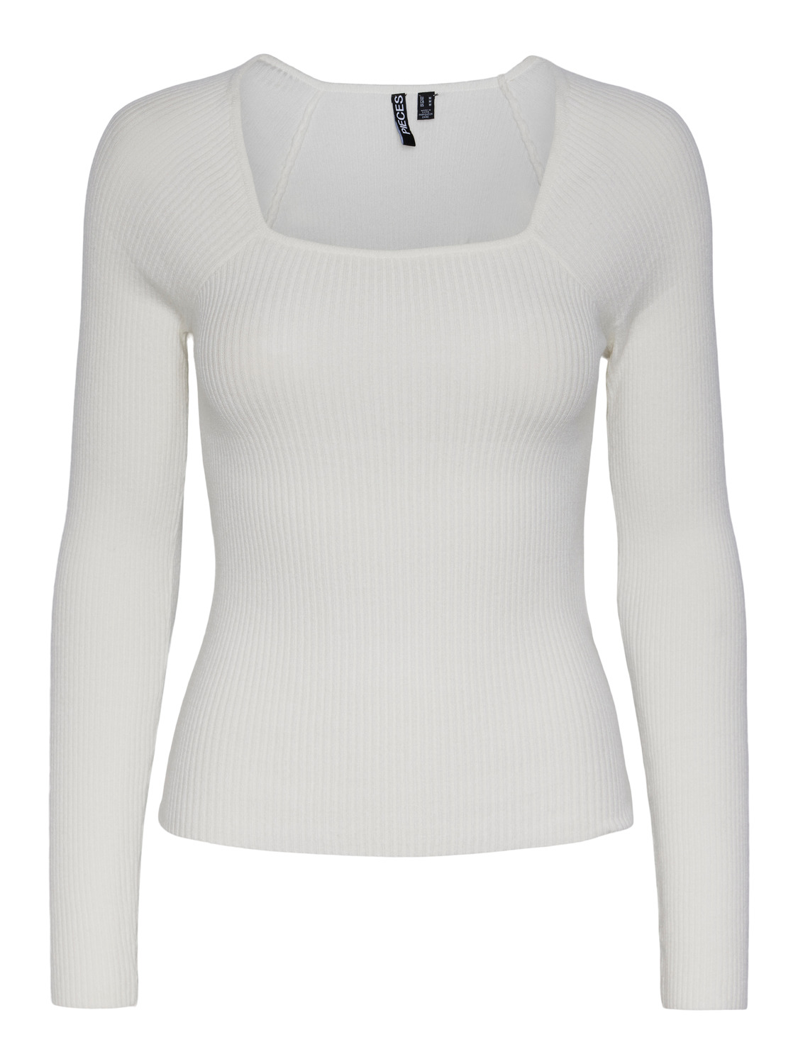 Camisola PCKALU Pieces Cloud Dancer 3