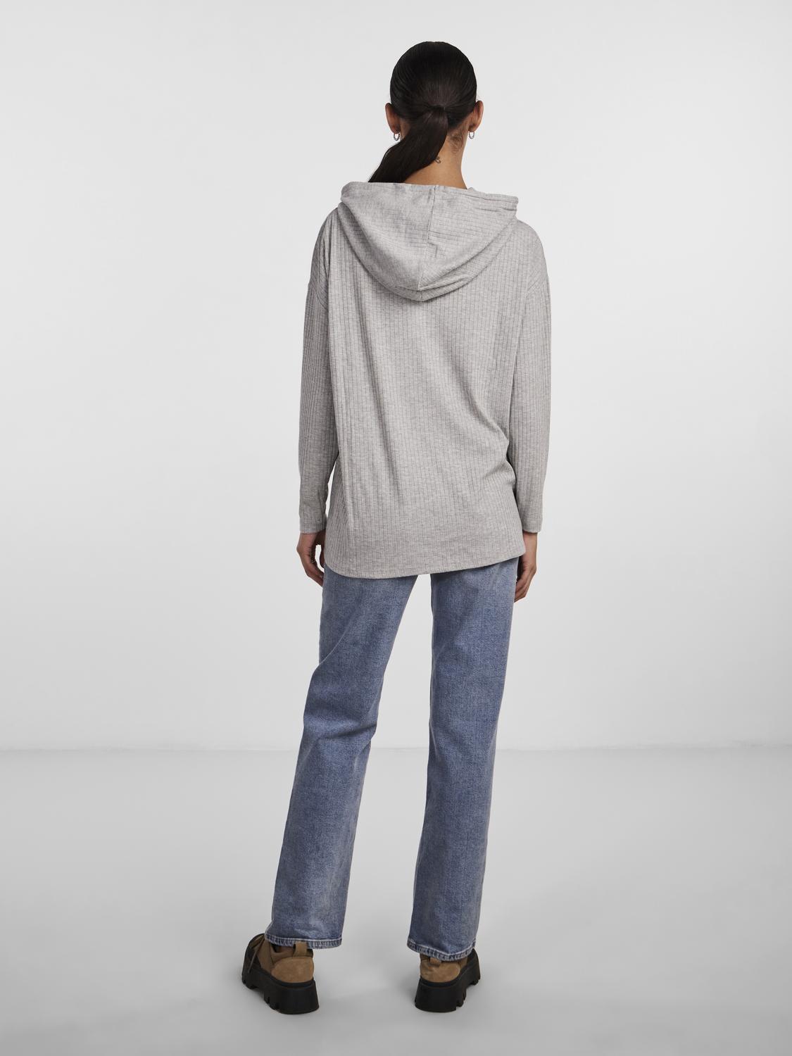 Camisola PCMOLLY Pieces Light Grey Melange 3