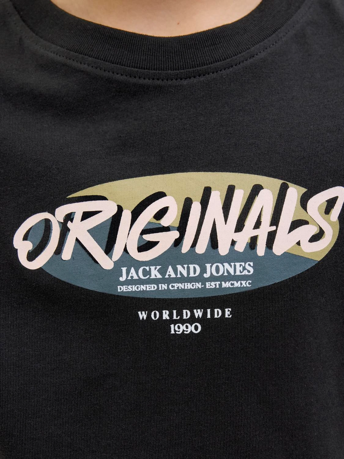 T-shirt JORVARENNA Jack&Jones Júnior Black 1