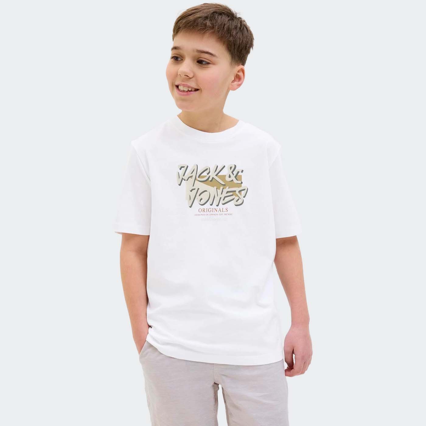 T-shirt JORVARENNA Jack&Jones Júnior Bright White 0