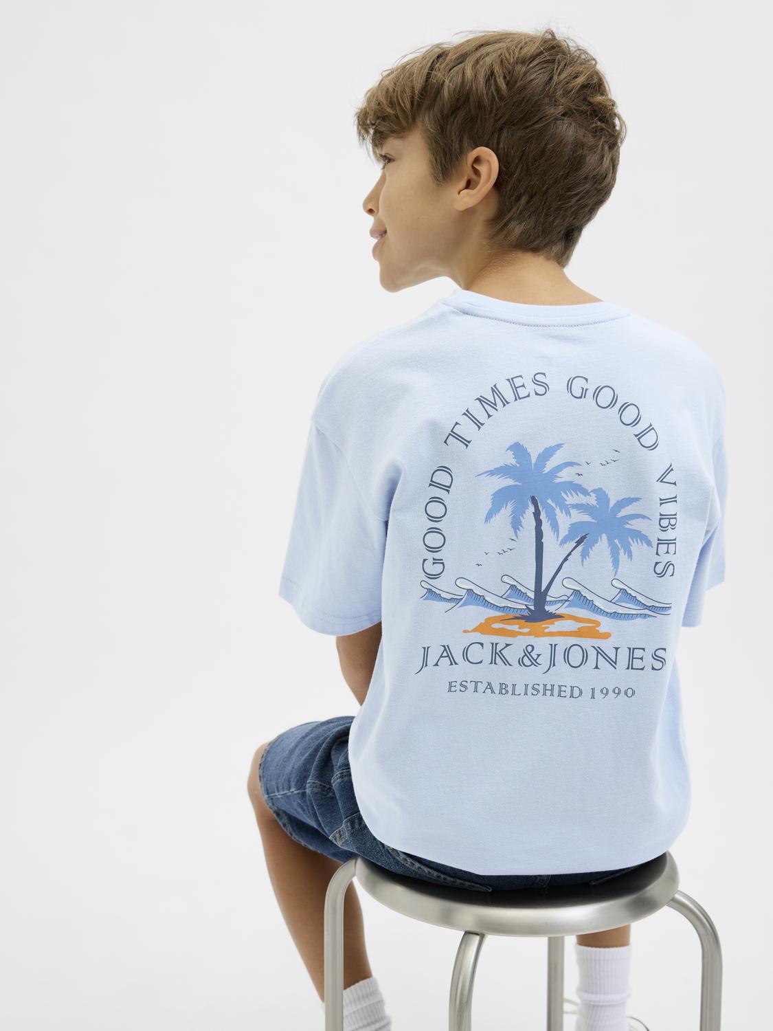 T-shirt JJSUMMER Jack&Jones Júnior Chambray Blue 1
