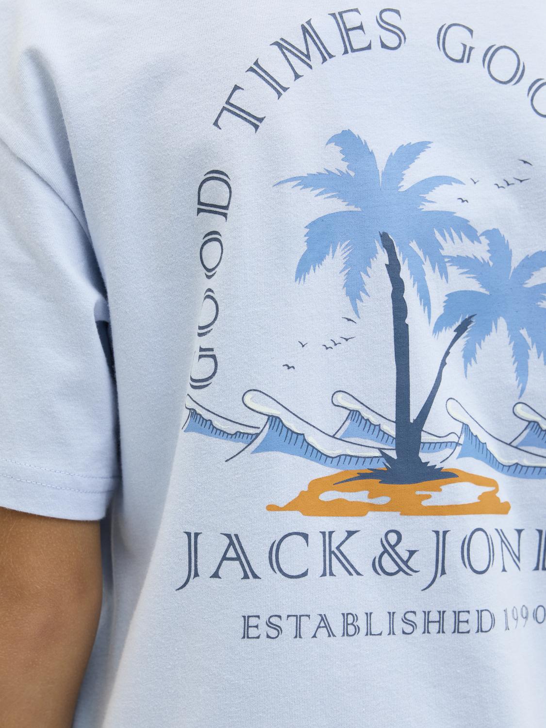 T-shirt JJSUMMER Jack&Jones Júnior Chambray Blue 3