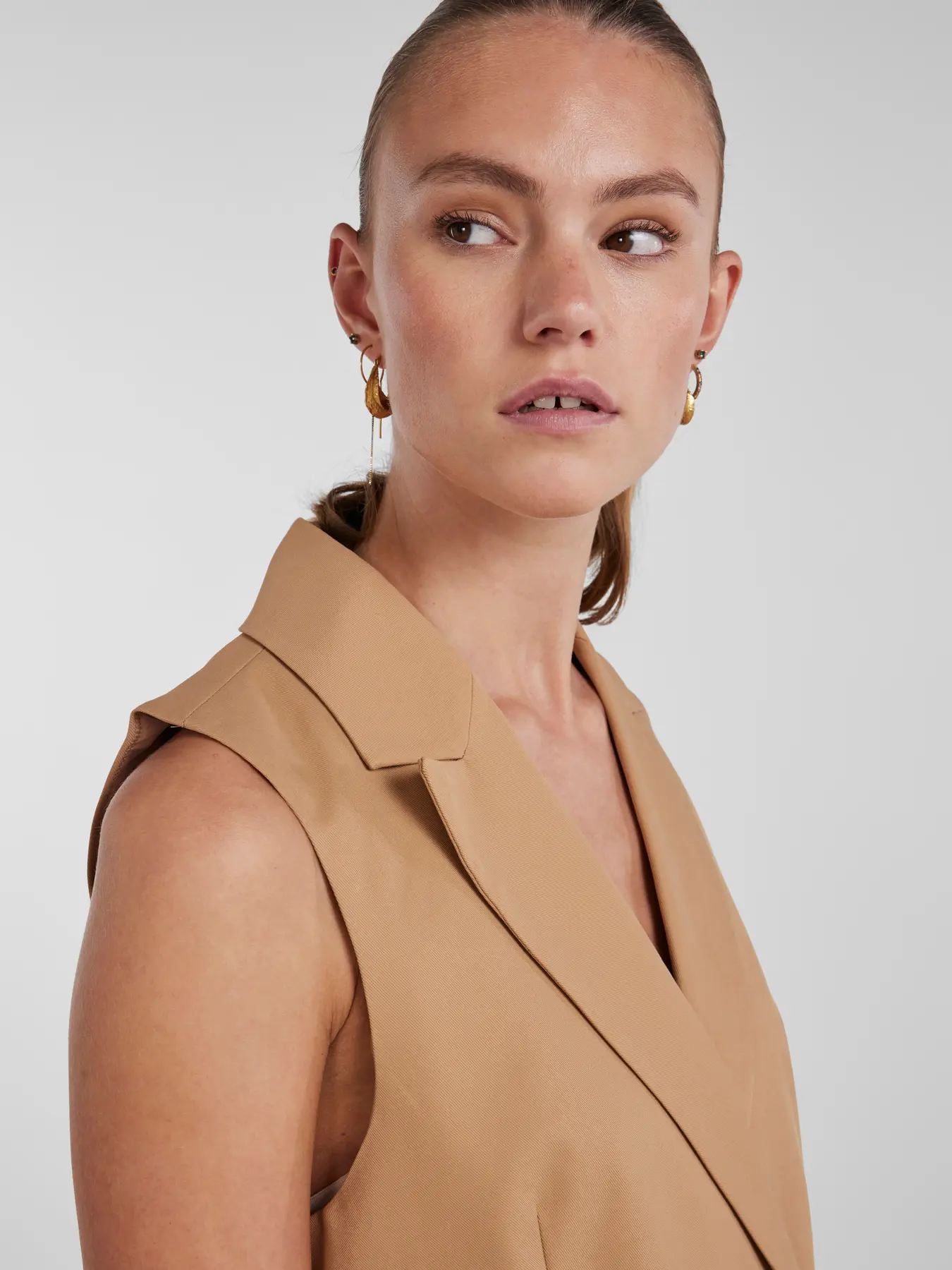 Colete PCTALLY Pieces Tan 1