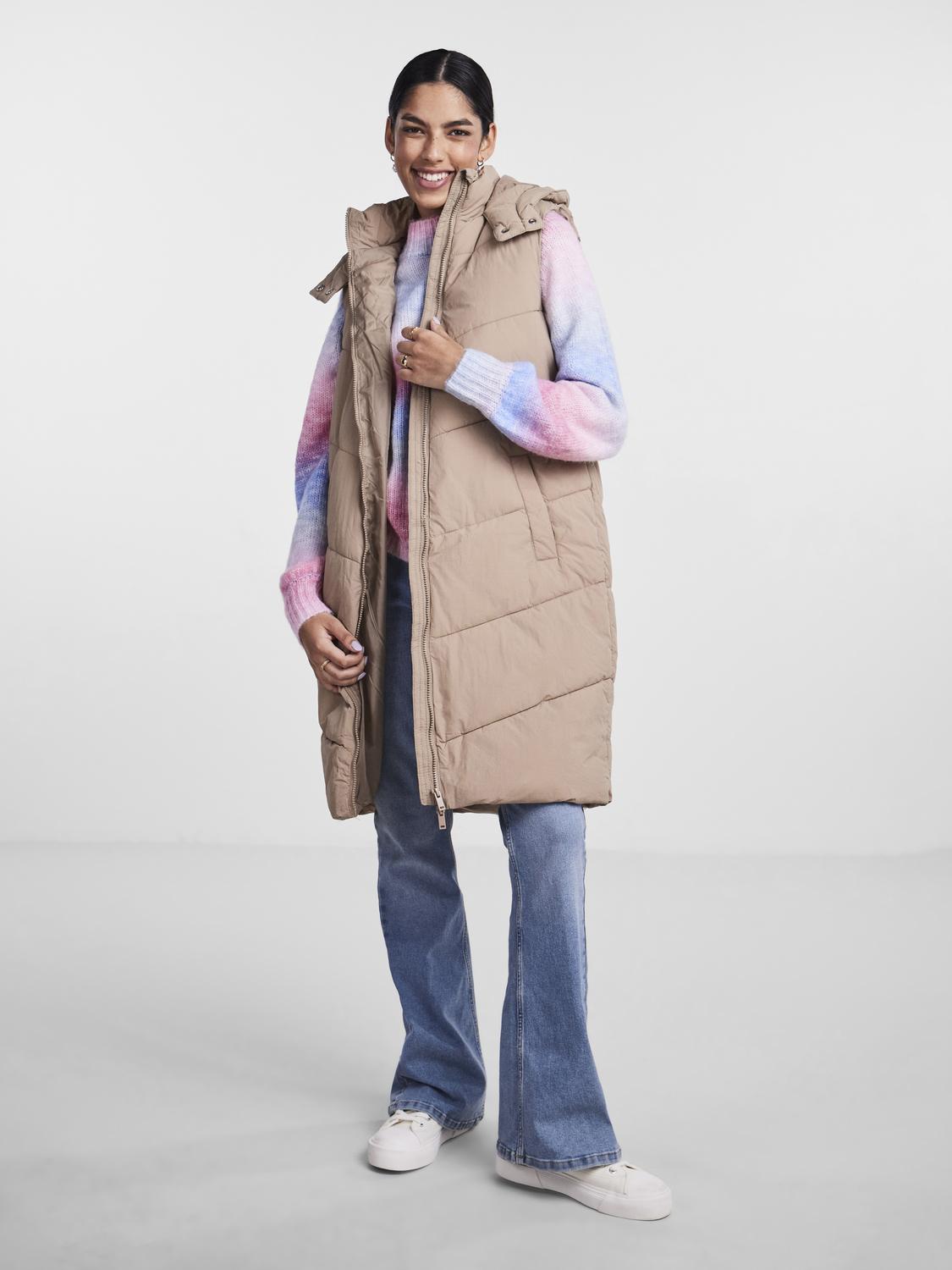 Colete PCJAMILLA L Pieces Silver Mink 2