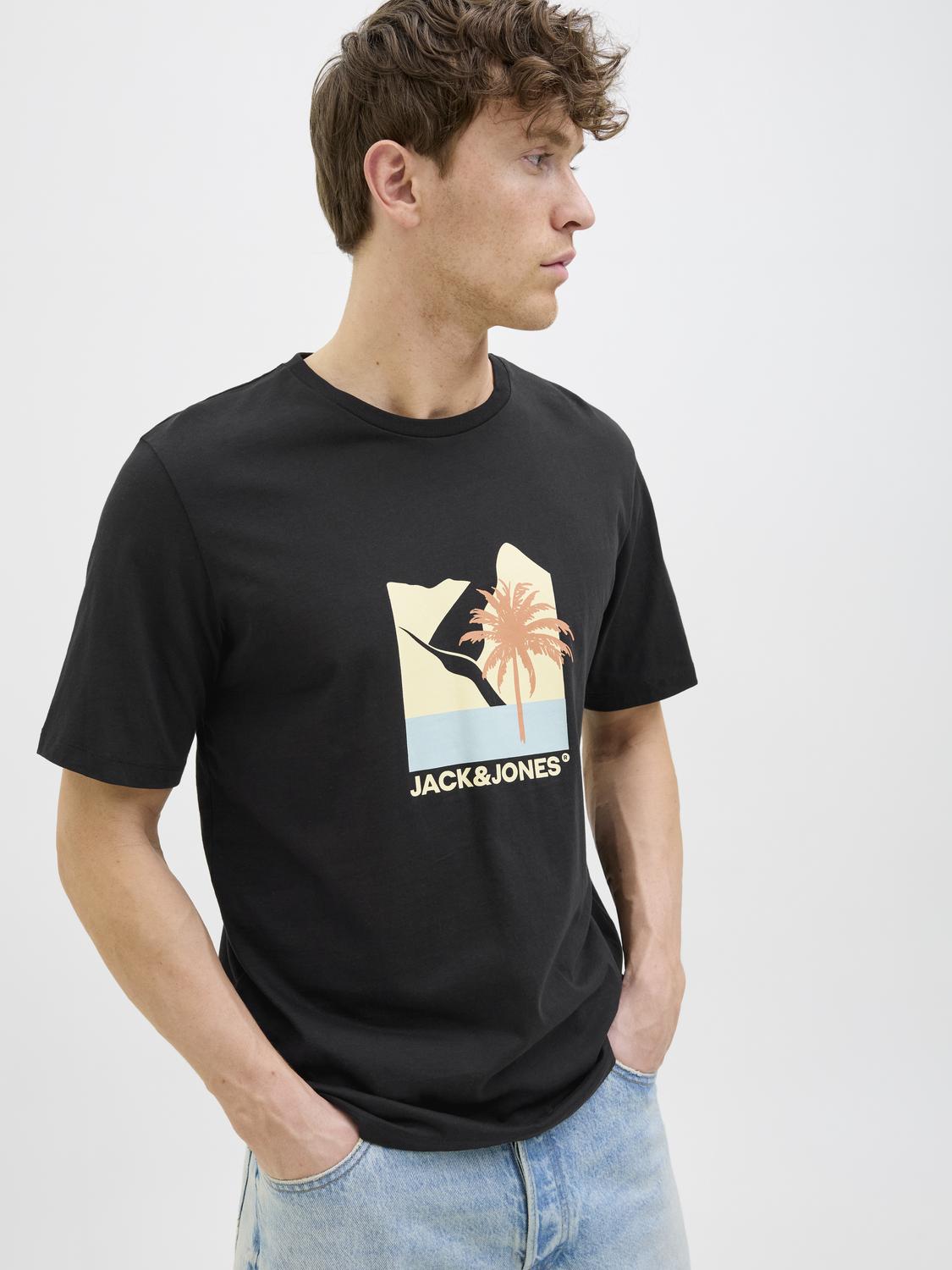 T-shirt JJBARBADOS Jack&Jones Black 1