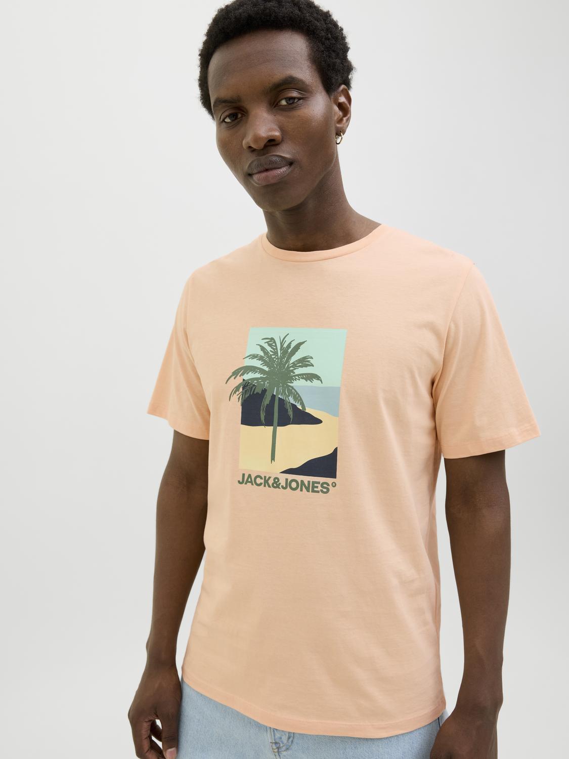 T-shirt JJBARBADOS Jack&Jones Peach Parfait 1