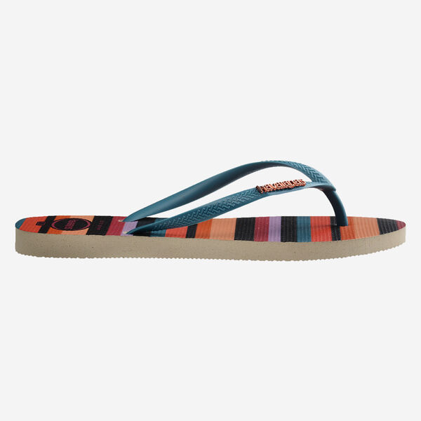 Chinelo SLIM PATCHWORK Havaianas Beige Straw 2