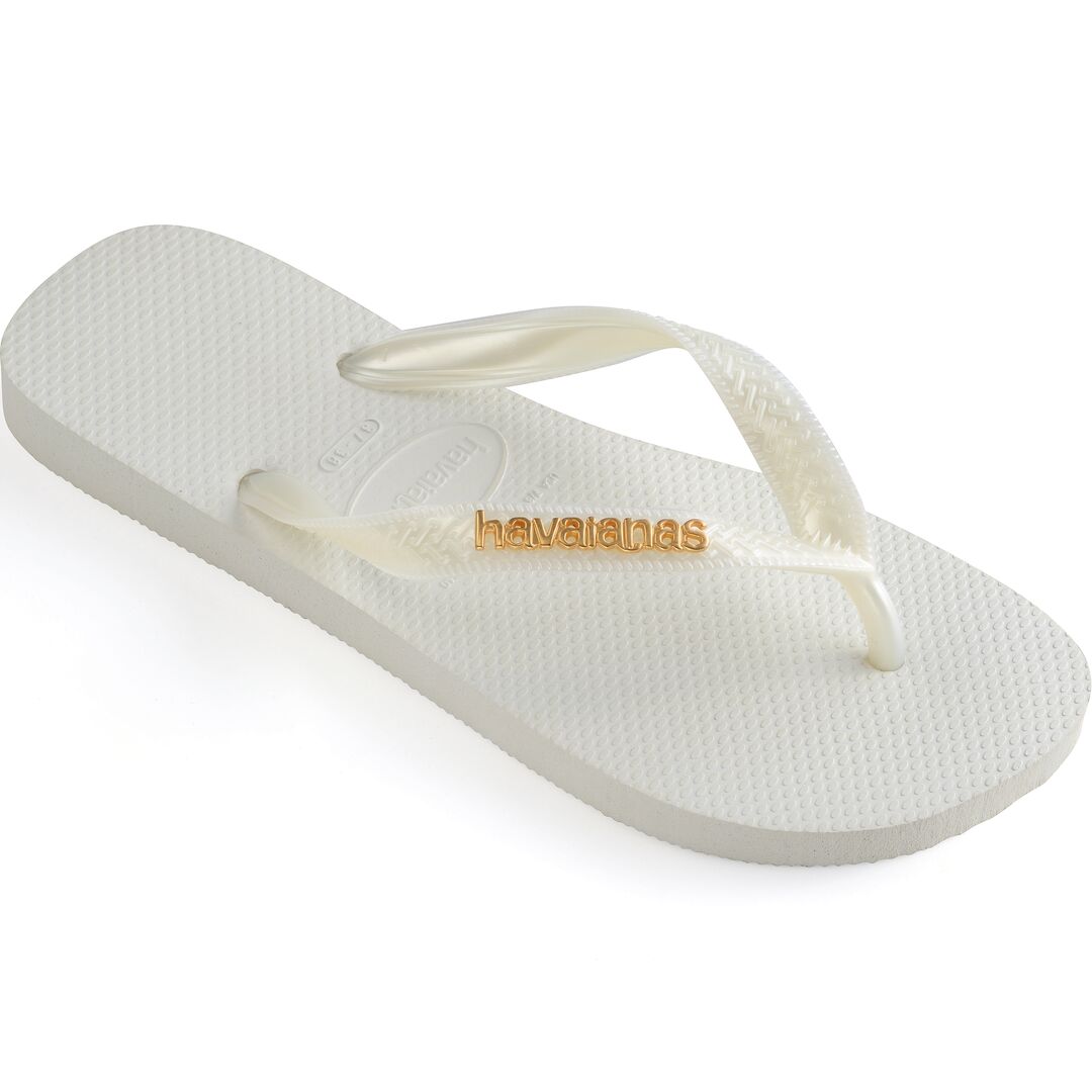 Chinelo TOP LOGO METALLIC Havaianas White 3