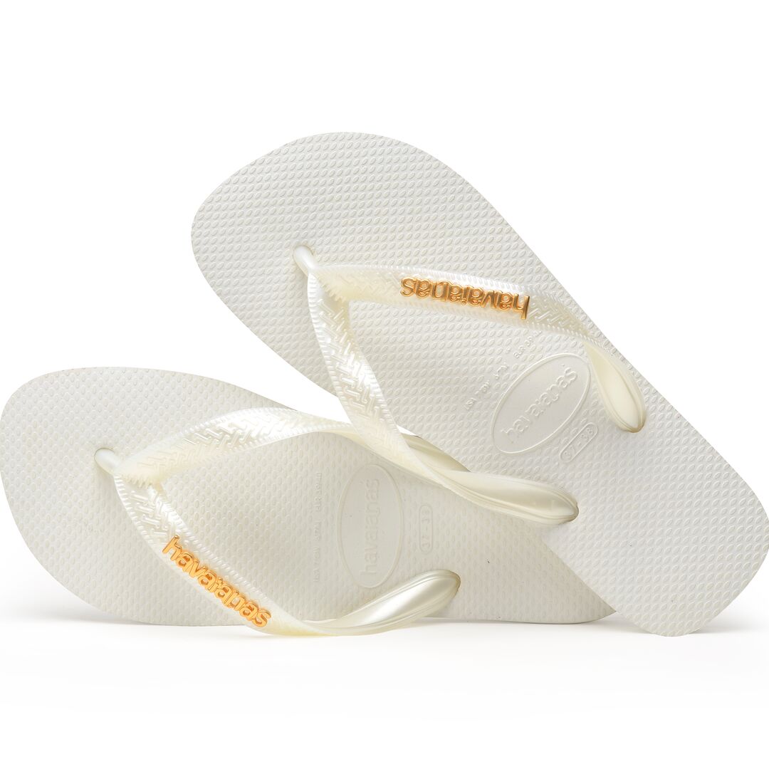 Chinelo TOP LOGO METALLIC Havaianas White 2