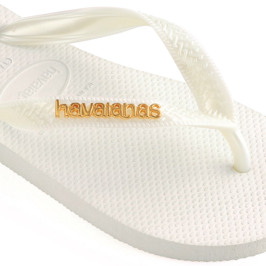 Chinelo TOP LOGO METALLIC Havaianas White 1