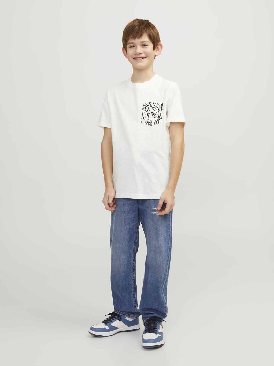 T-shirt JORLAFAYETTE Jack&Jones Júnior Cloud Dancer 3