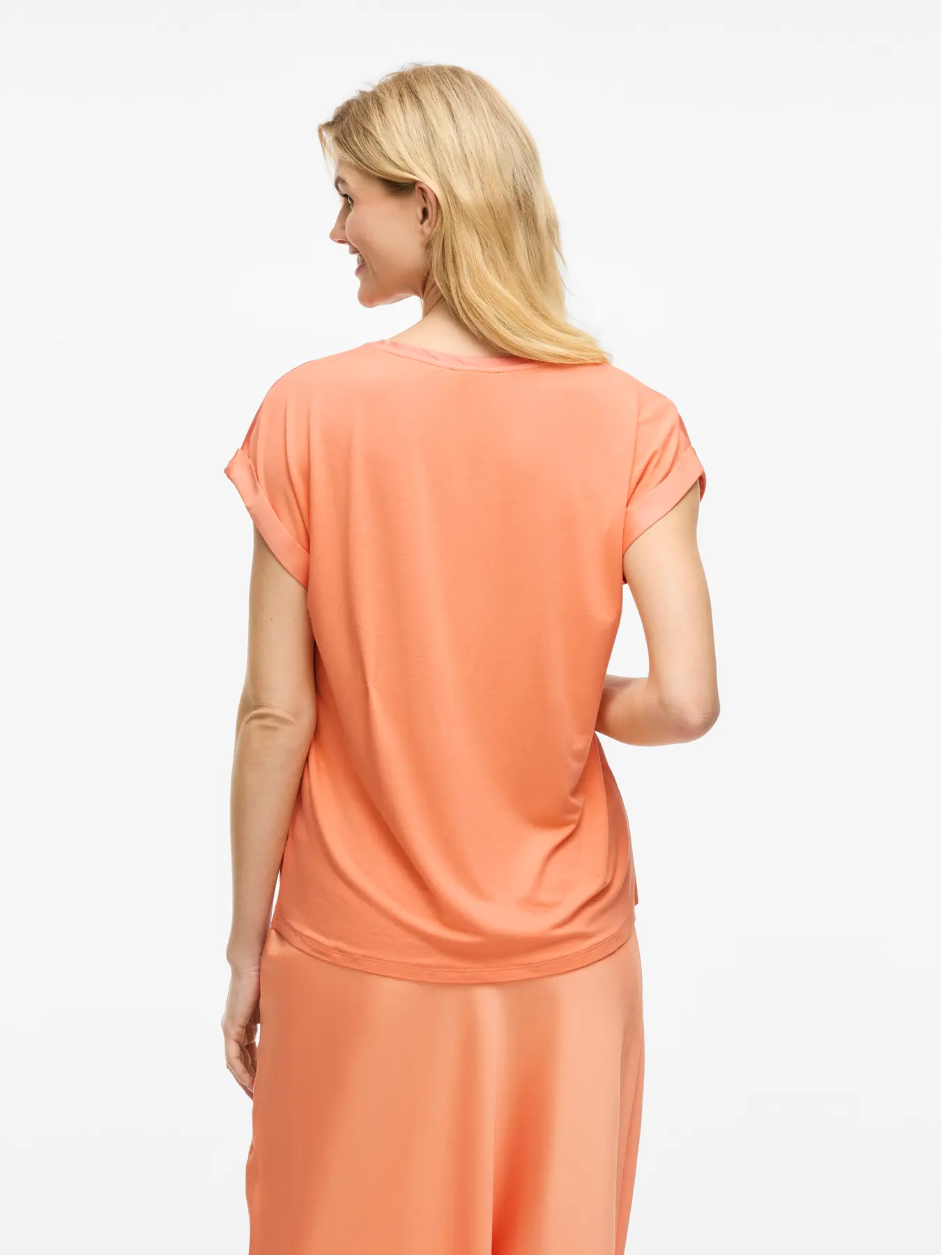 Top VIELLETTE Vila Cadmium Orange 3