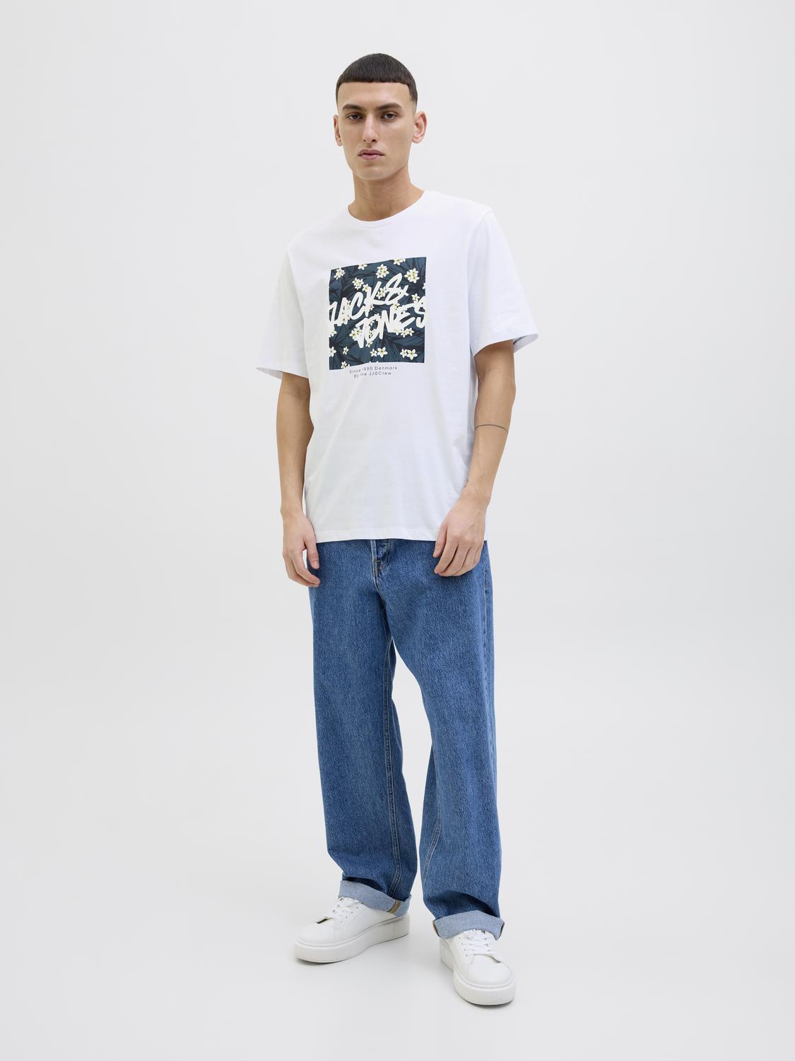 T-shirt JJHAWAII Jack&Jones White 4