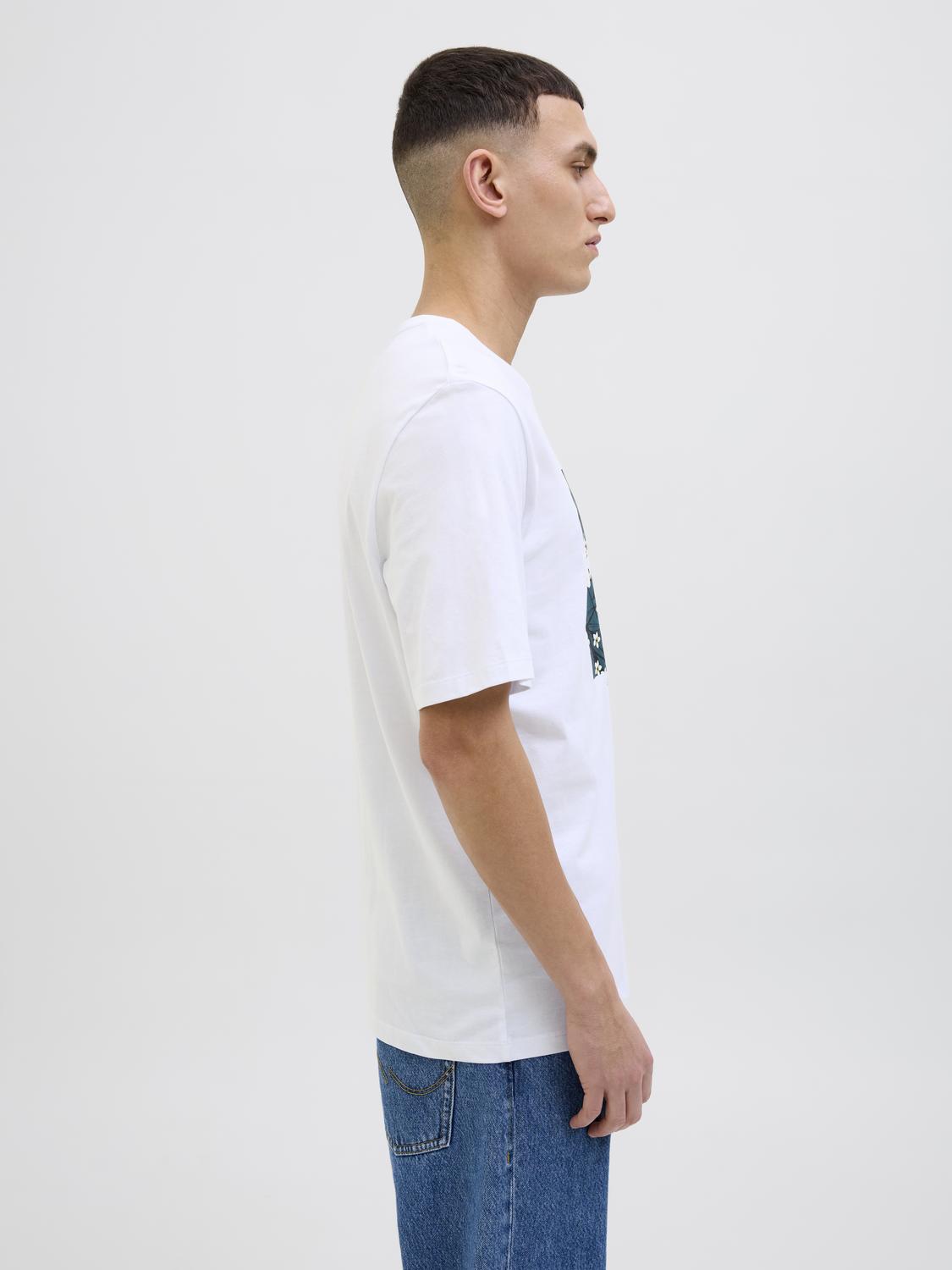 T-shirt JJHAWAII Jack&Jones White 2