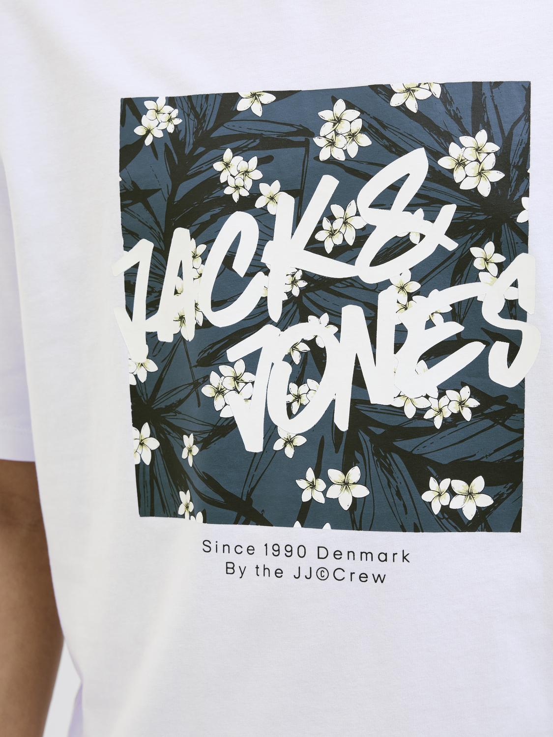 T-shirt JJHAWAII Jack&Jones White 3