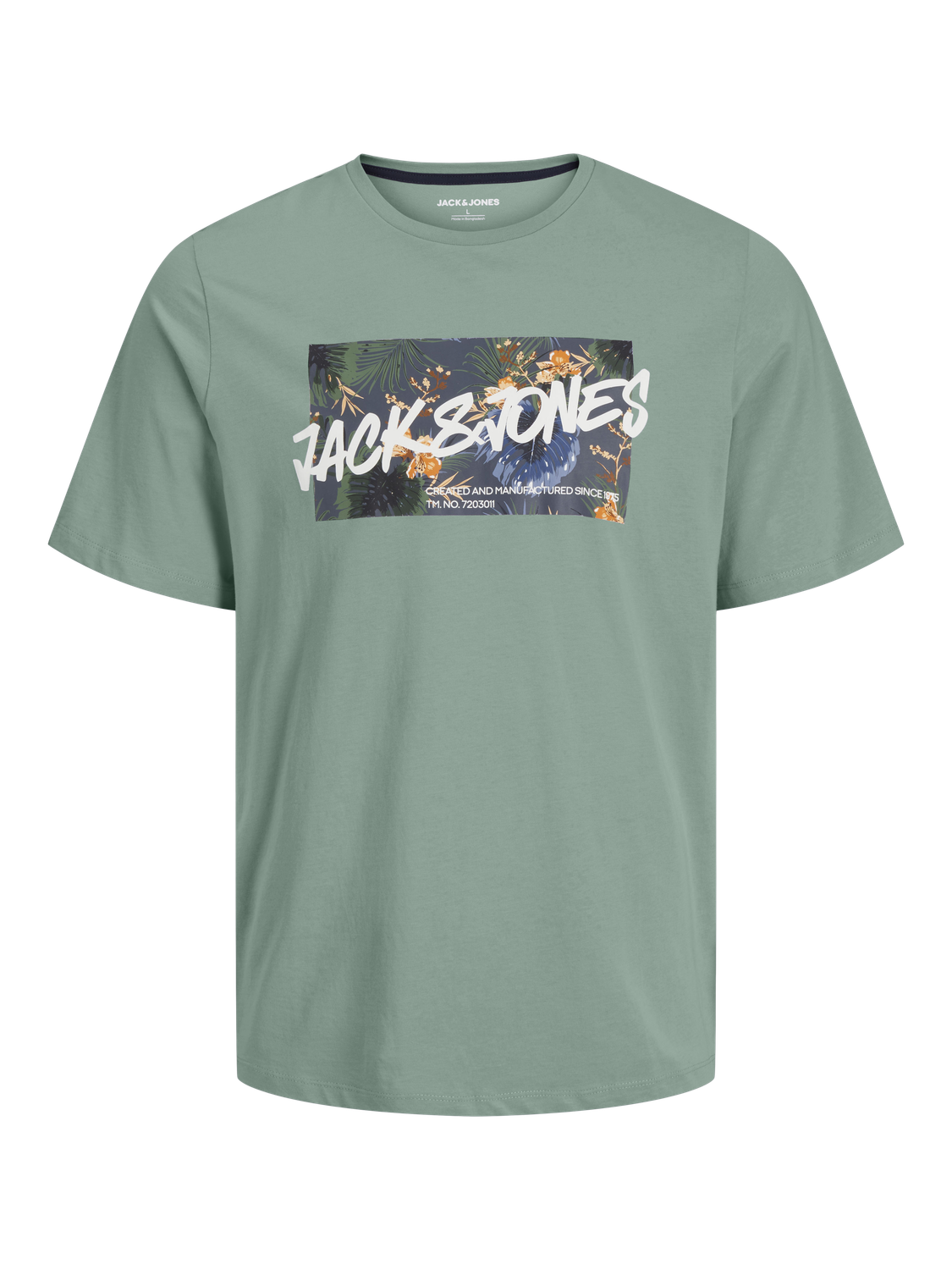 T-shirt JJHAWAII Jack&Jones Iceberg Green 6