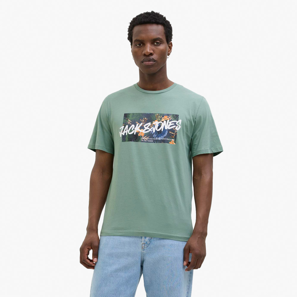 T-shirt JJHAWAII Jack&Jones Iceberg Green 0