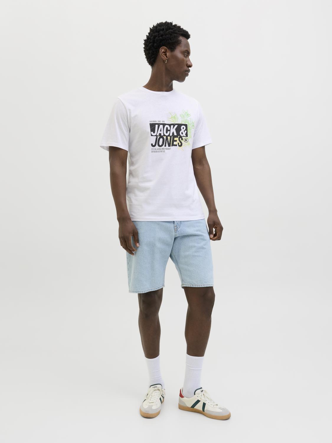 T-shirt JJJAXON Jack&Jones White 4