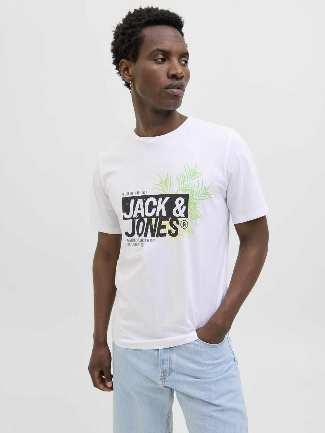 T-shirt JJJAXON Jack&Jones White 1