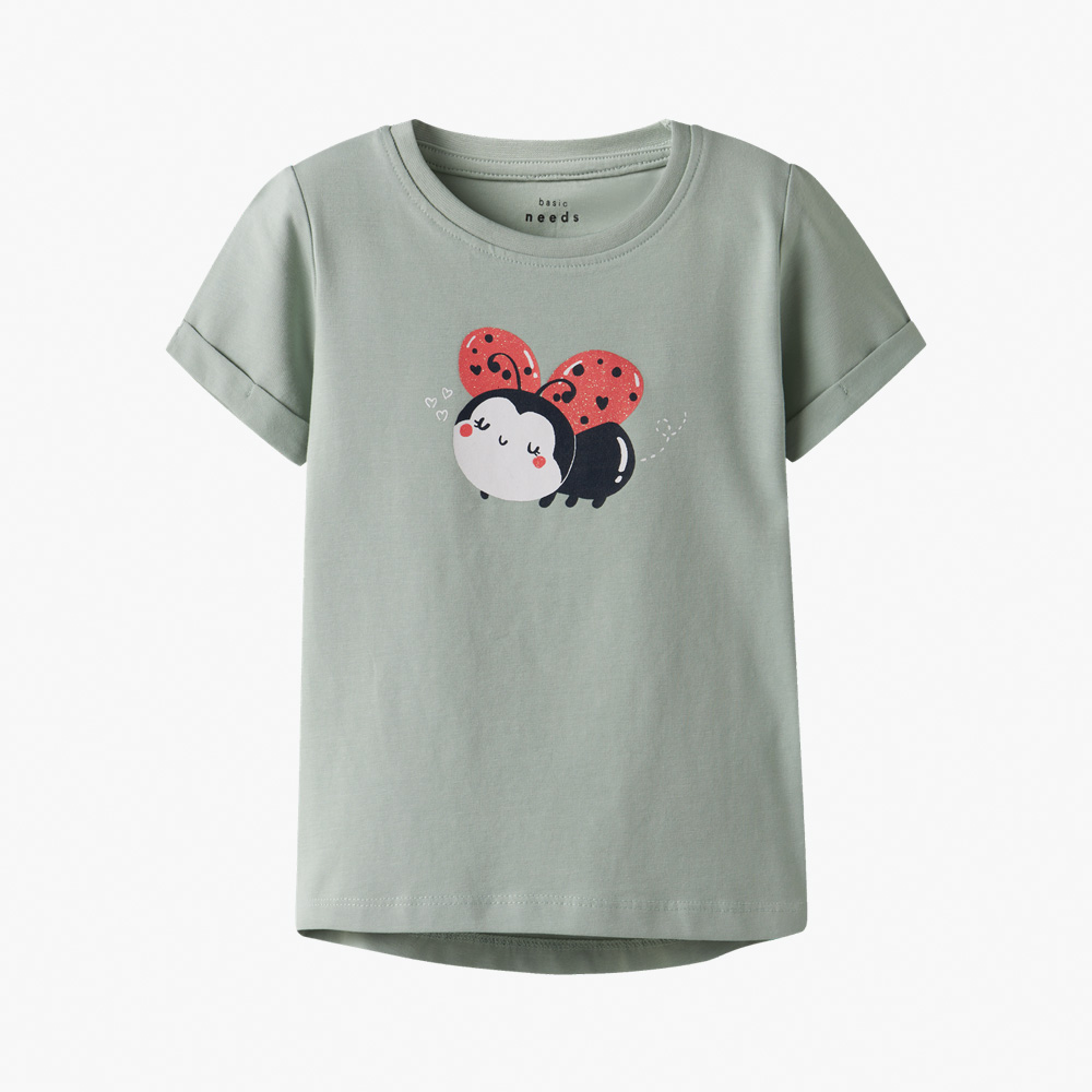 T-shirt NMMVIX Name It Aqua Gray 0
