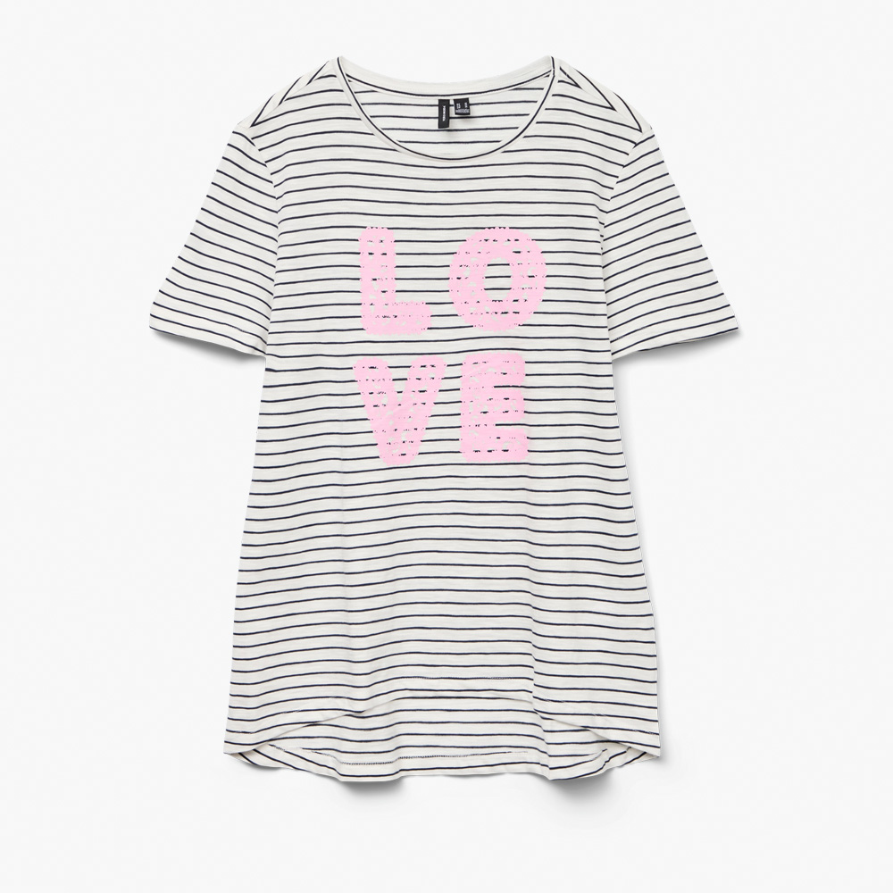 T-shirt VMSIMONE Veromoda Cloud Dancer 0
