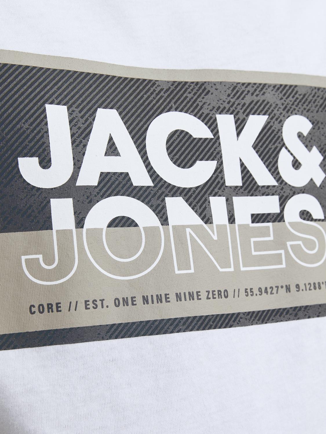 T-shirt JCOLOGAN Jack&Jones Júnior White 2