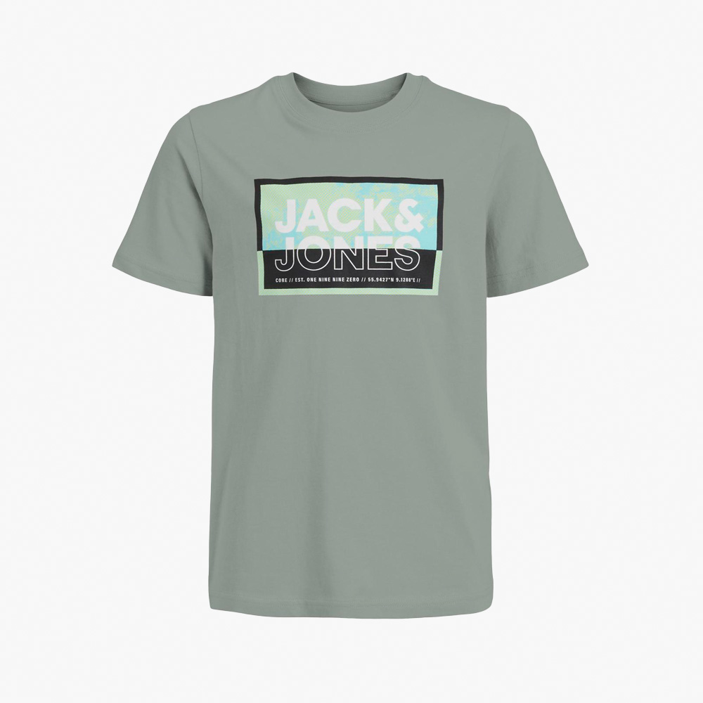 T-shirt JCOLOGAN Jack&Jones Júnior Aqua Gray 0