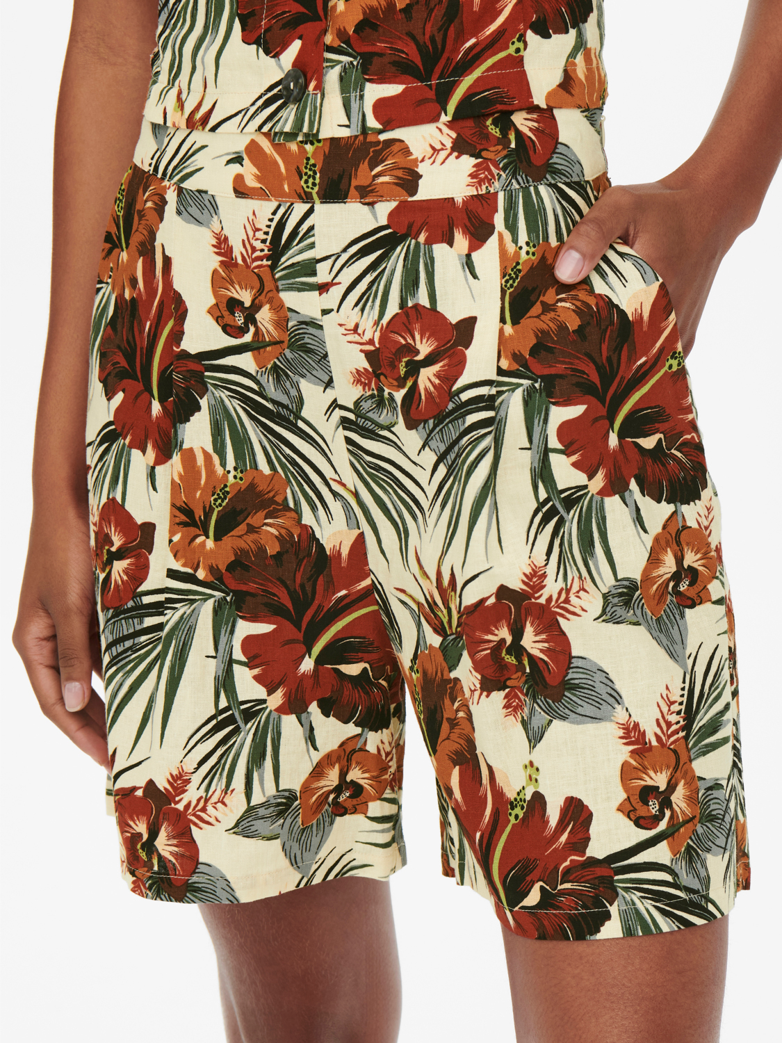 Calções ONLIZABELL Only Ecru 0