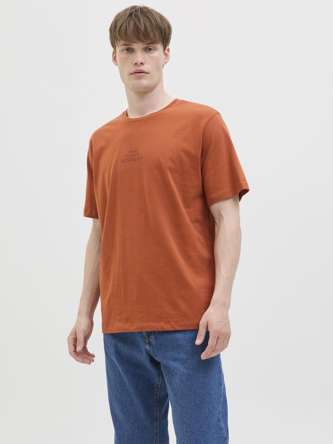 T-shirt JREBMALTE Jack&Jones Bombay Brown 1
