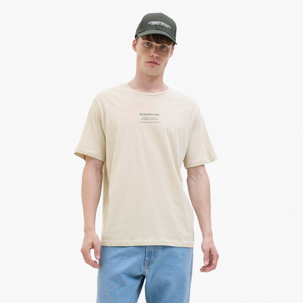 T-shirt JREBMALTE Jack&Jones Moonbeam 0