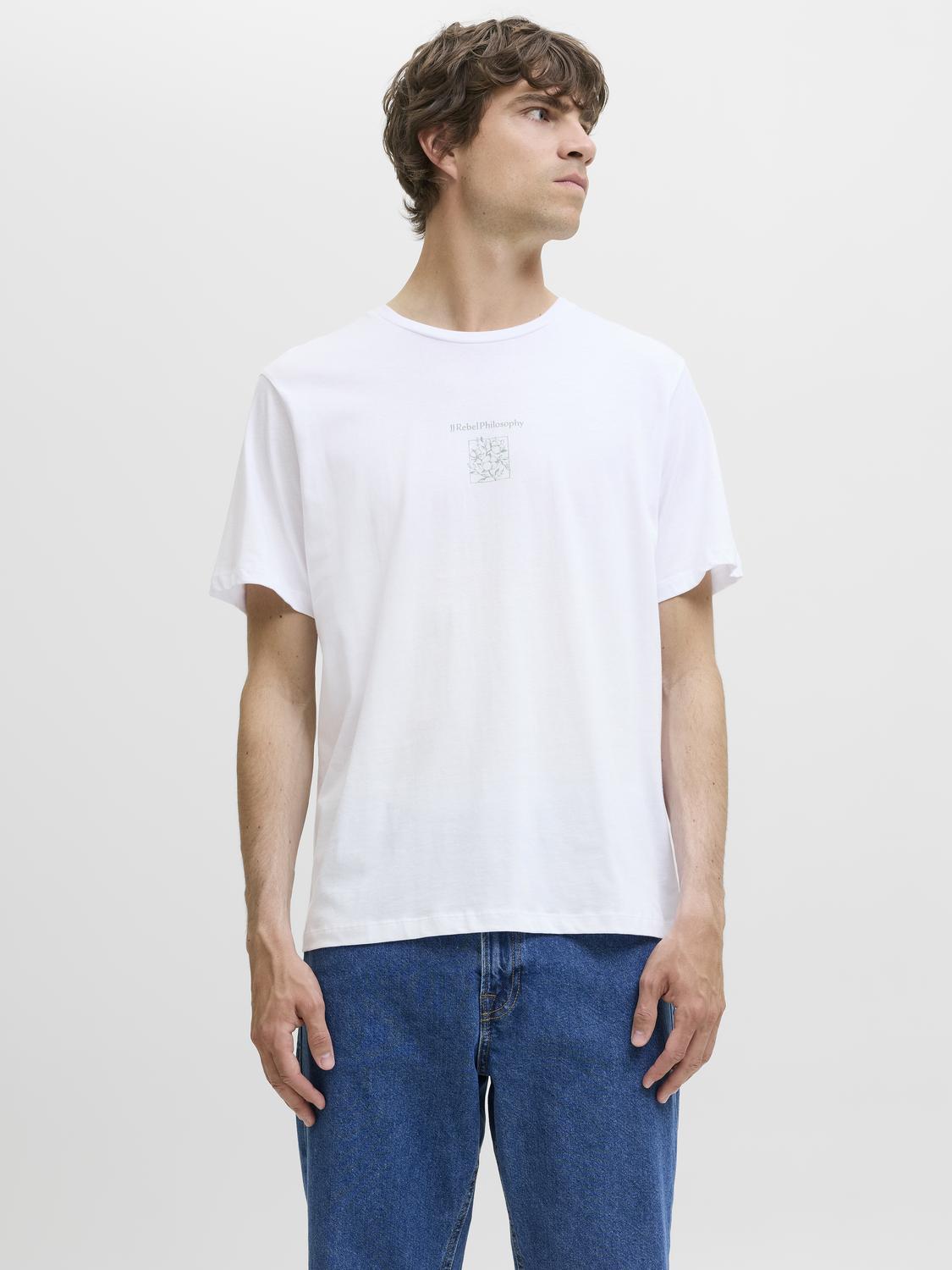 T-shirt JREBMALTE Jack&Jones White 3