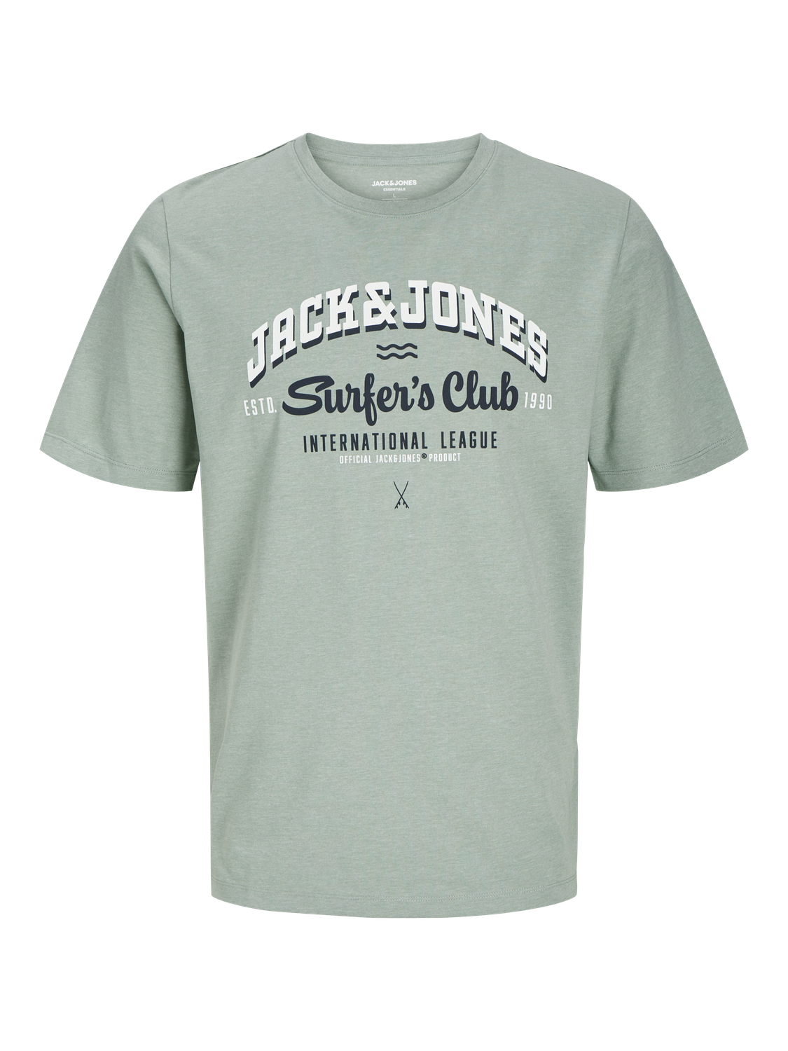 T-shirt JJELOGO Jack&Jones Júnior Iceberg Green 6