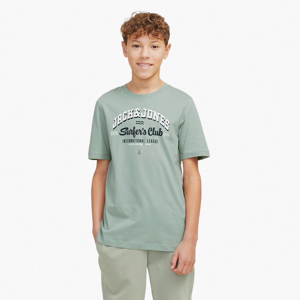 T-shirt JJELOGO Jack&Jones Júnior Iceberg Green 0