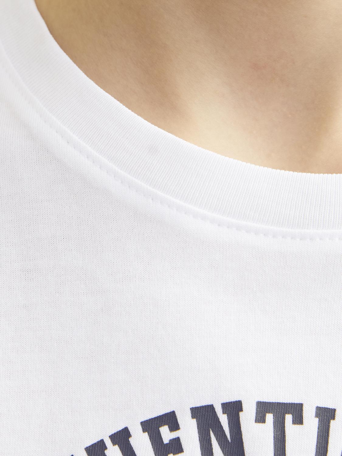 T-shirt JJELOGO Jack&Jones Júnior White 3