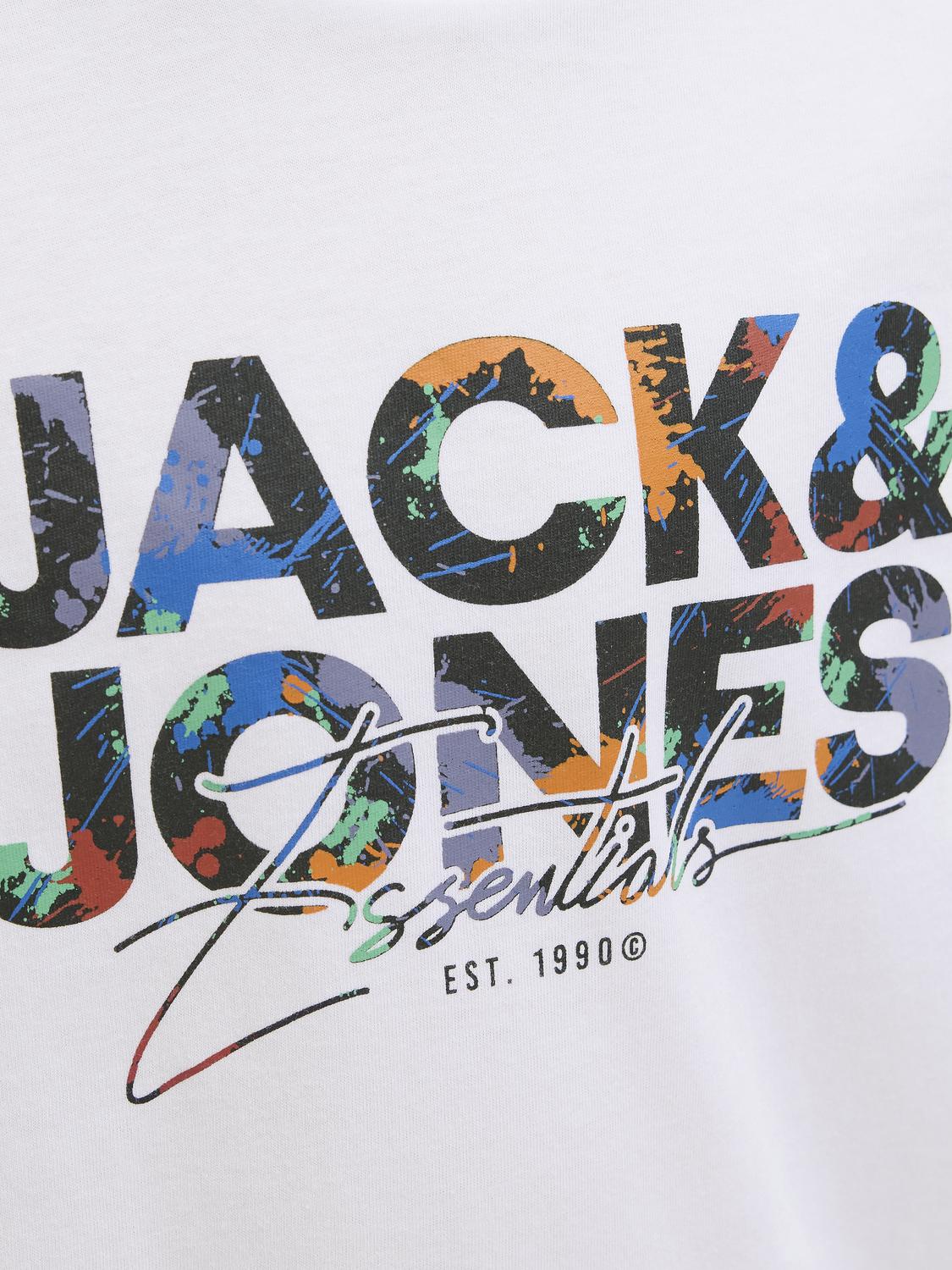 T-shirt JJGEPLAS Jack&Jones Júnior White 3