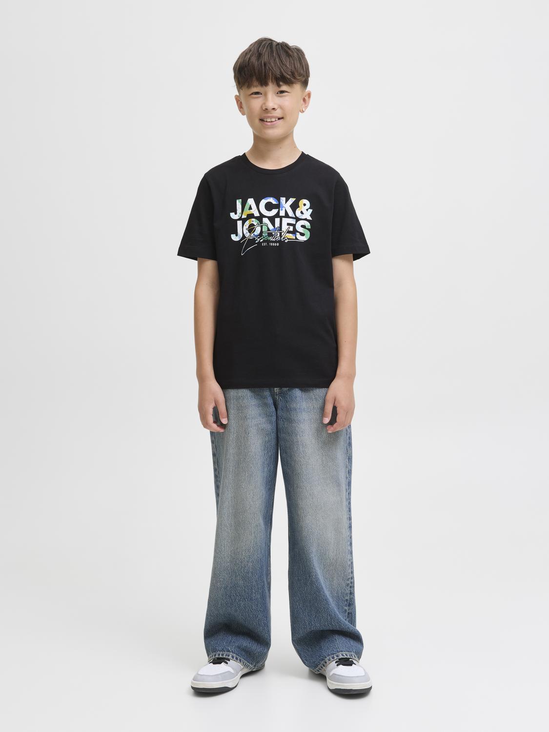 T-shirt JJGEPLAS Jack&Jones Júnior Black 4