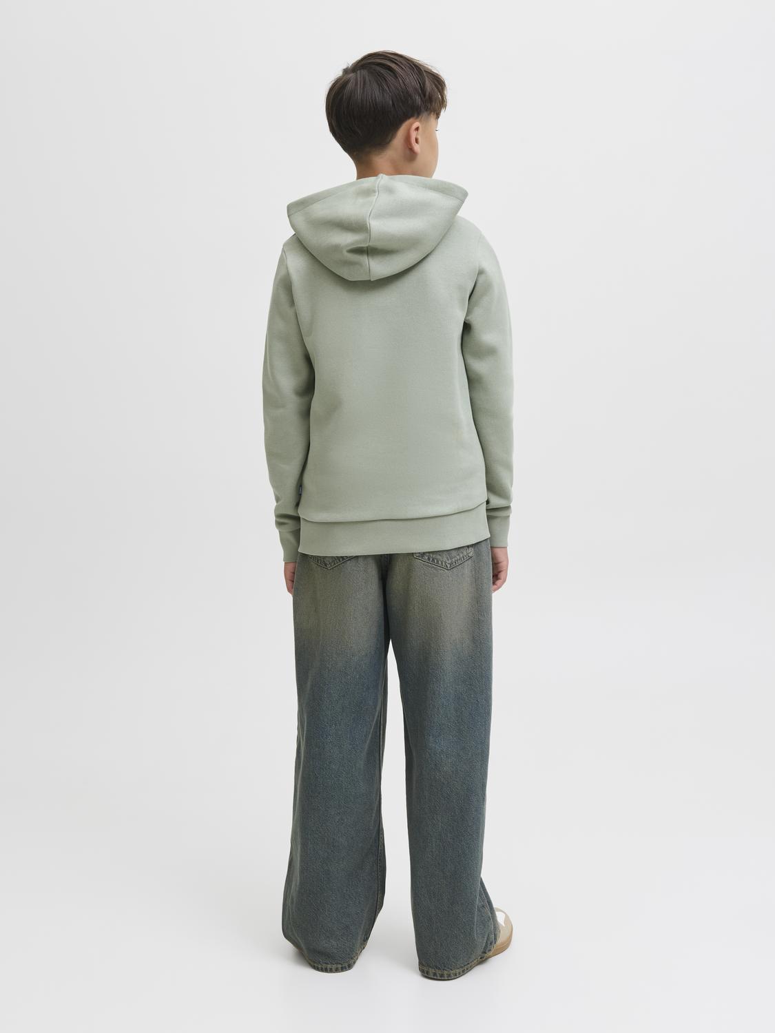 Sweatshirt JJELOGO Jack&Jones Júnior Iceberg Green 4