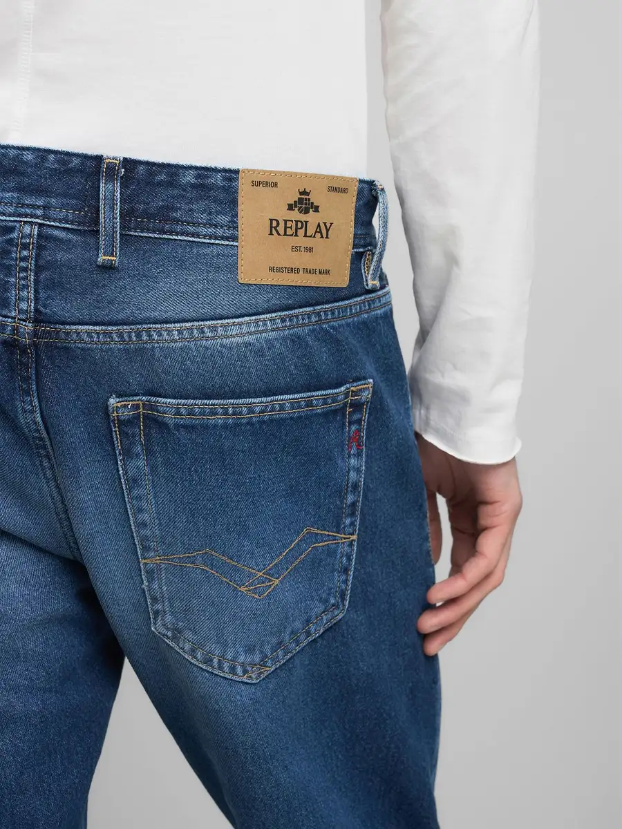Jeans GROVER STRAIGHT Replay Dark Blue 2