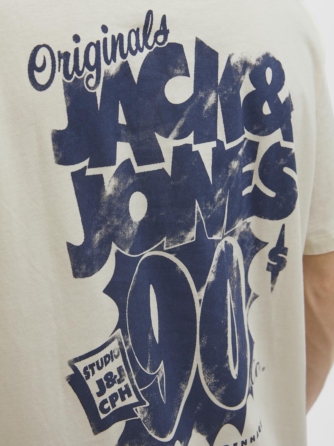 T-shirt JORSTUDIO Jack&Jones Antique White 3