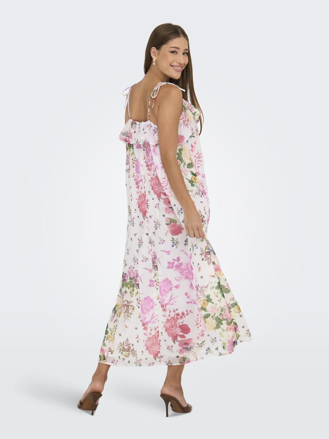Vestido ONLMILLA Only Cloud Dancer Patchwork Flowers 5
