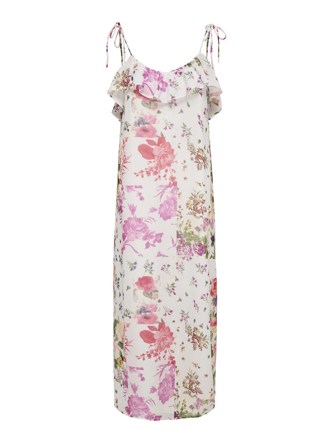 Vestido ONLMILLA Only Cloud Dancer Patchwork Flowers 6