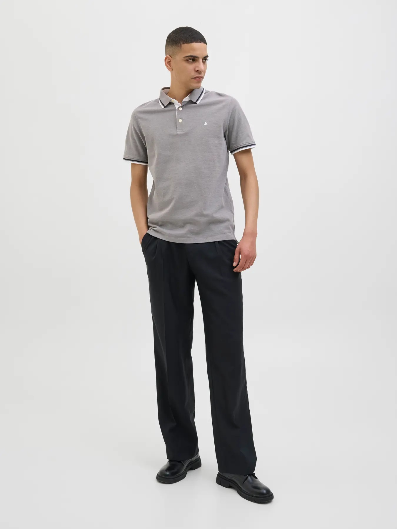 Polo JJEPAULOS JackJones Ultimate Grey 4