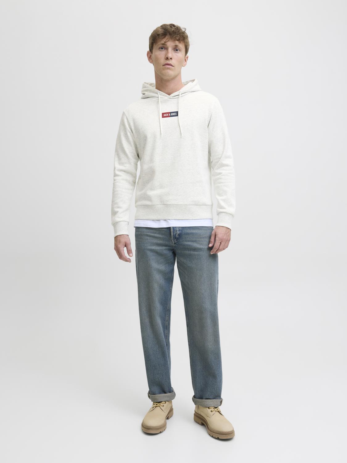 Sweatshirt JJPAN JackJones White Melange 4