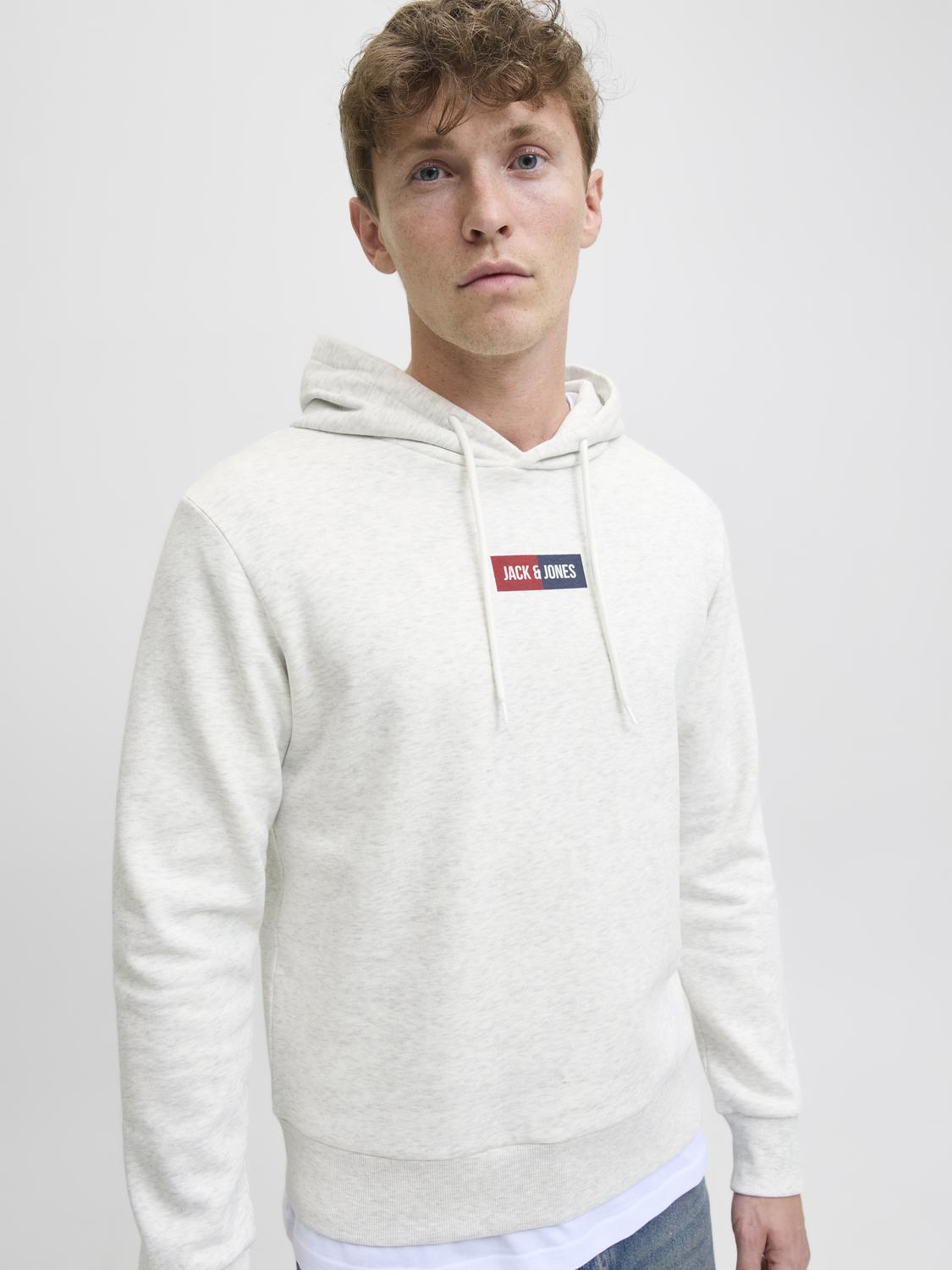 Sweatshirt JJPAN JackJones White Melange 1