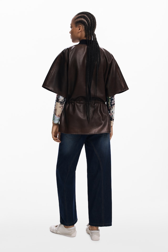 Poncho RICHMOND BURGUNDY Desigual 2