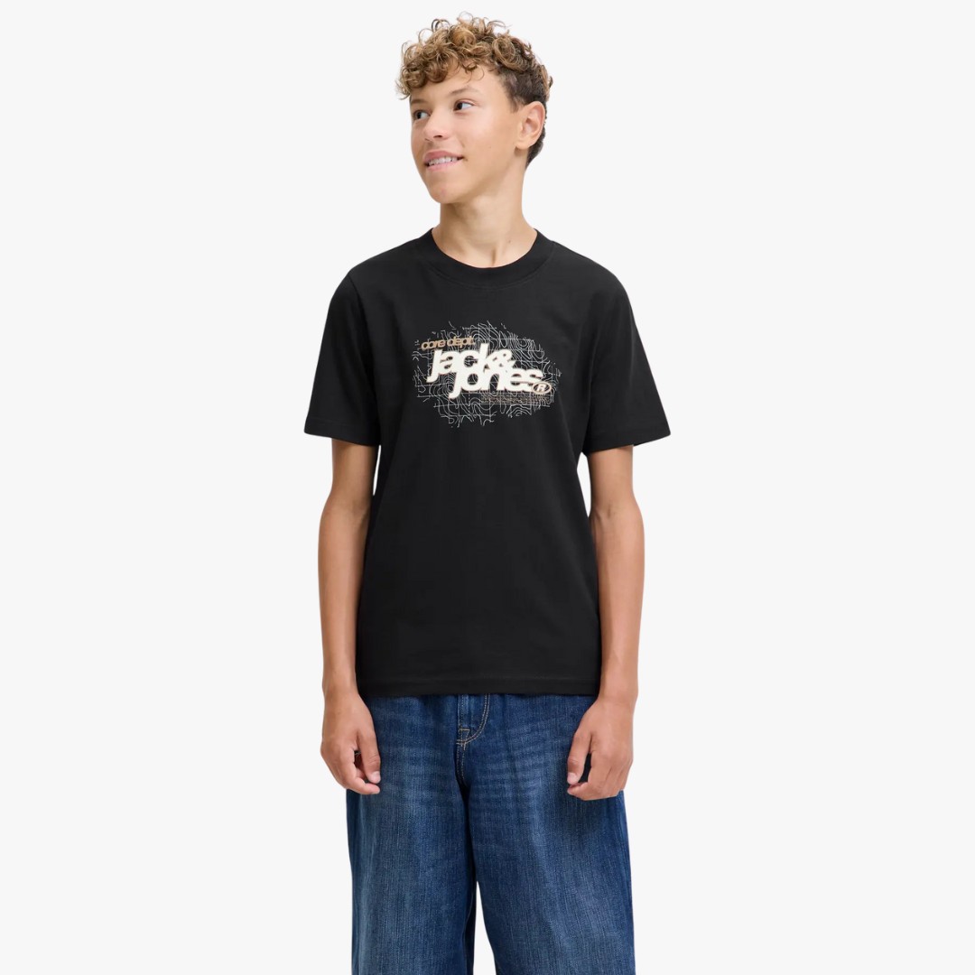 T-Shirt GRID Jack&Jones Junior Black